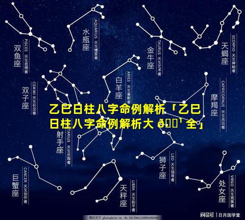 乙巳日柱八字命例解析「乙巳日柱八字命例解析大 🌹 全」